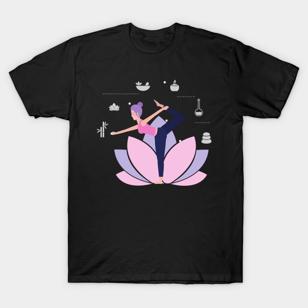 Yoga balancing T-Shirt by Relaxing Positive Vibe